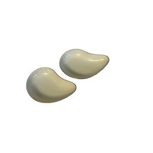 Vintage Ben Rickert Japan Porcelain Kidney Shaped Trinket Dishes Set Gold Rim